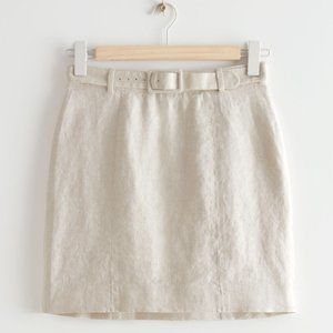 Belted Linen Mini Skirt | & Other Stories